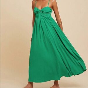 SHEIN Vibrant Green Strapless Dress